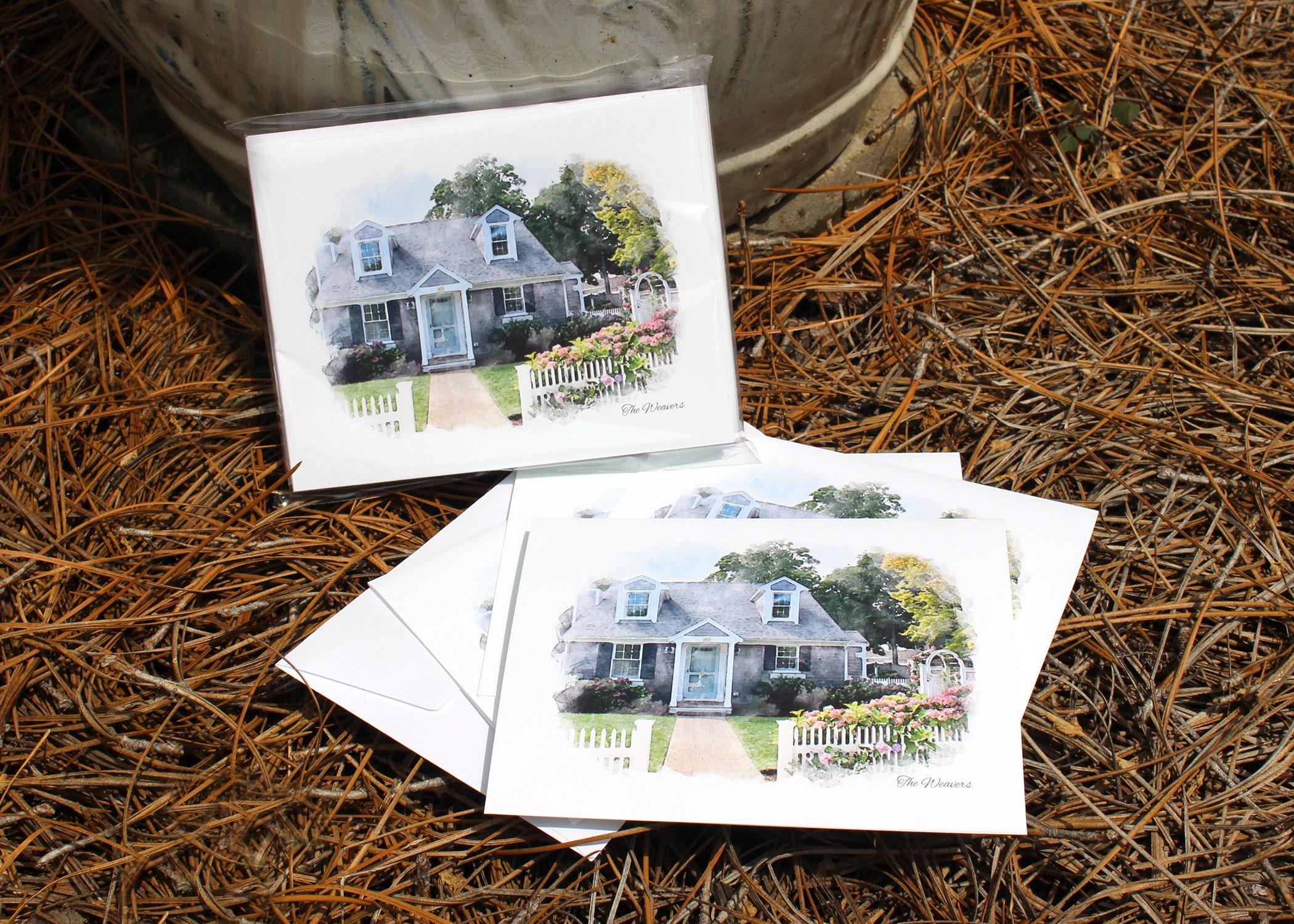 Custom Home Note Cards - Etsy