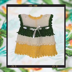 Vestido para bebe tejido a crochet store