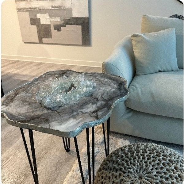 Geode Table Etsy
