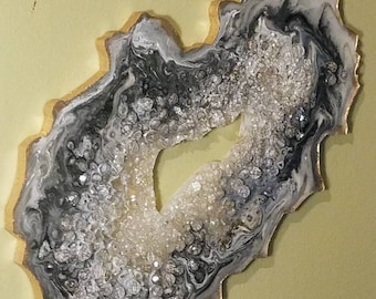 Custom made 4U,Resin Geode Art,Pick Colors Geode art,Geode art painting,resin Geode,resin art,wall decor,wall hanging,abstract,wall art,art