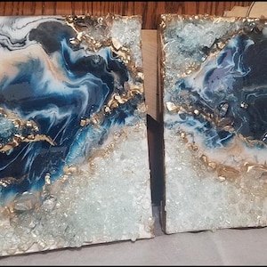 Custom 4U Pic Color, Size,Geode art,Geode art painting,resin painting,resin geode art,resin/wall hanging,wall decor,abstract,crystals,Art