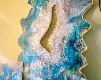 HUGE,Custom made 4U,Resin Geode Art,Pick Colors Geode art,Geode art painting,resin Geode,resin art,wall decor,wall hanging,abstract,wall art