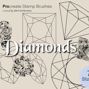 Pinceles de sello de diamante para Procreate