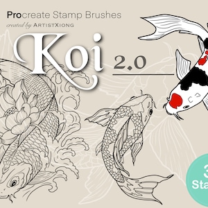 Koi Fish Stamp Brushes for Procreate