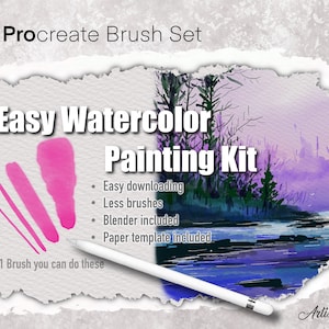 Easy Watercolor Painting Kit for Procreate