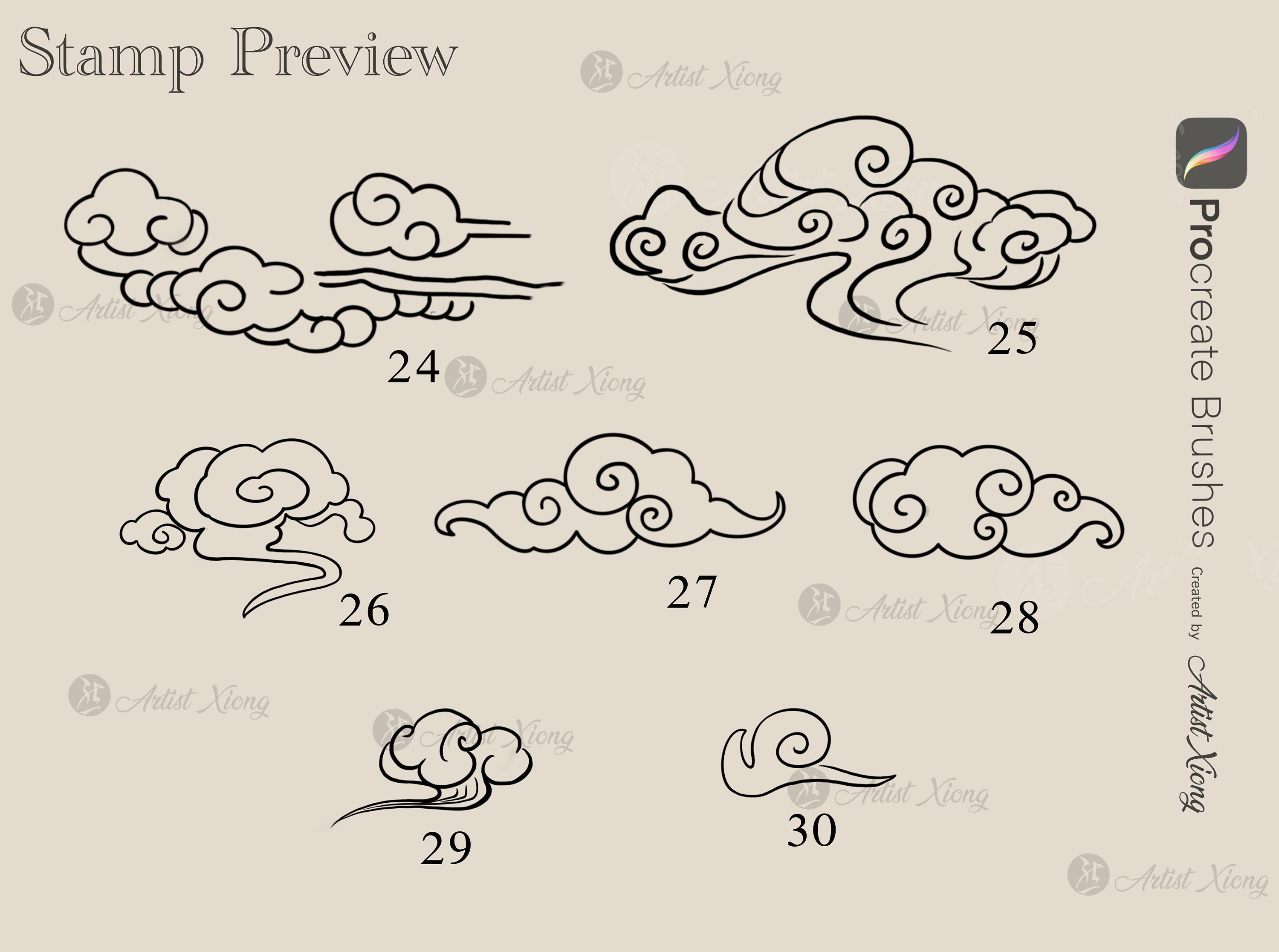 Dragon Stamp Brushes for Procreate - Etsy
