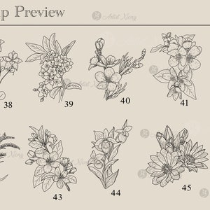 Realistic Bird and Flower Stamp Brushes for Procreate - Etsy