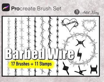 Stacheldraht Bürsten und Stempel für Procreate