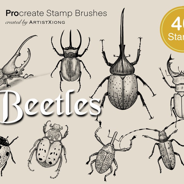 Beetle Stamp Brushes for Procreate