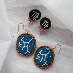 Virgo Dangles & Studs||Polymer Clay Earrings