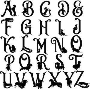Pliki cyfrowe, litery dachowe, alfabet, cięcie, trawienie, naklejka, winyl, Svg, projekt, zabawny, samochód, okno