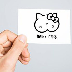Evil Hello Kitty Stickers / Grunge Hello Kitty/ Emo Hello Kitty Stickers/  100% Waterproof -  Sweden