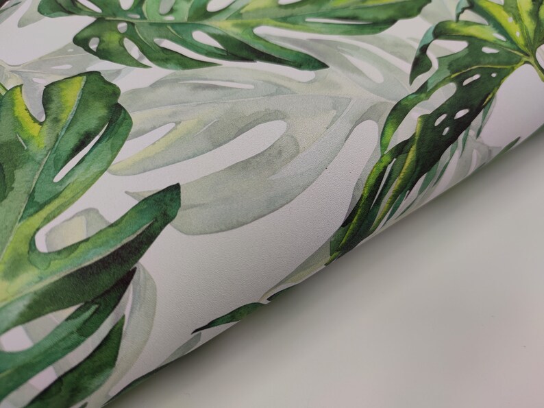Green Leaf Palm Leaf Peel and Stick Wallpaper Removable Etsy