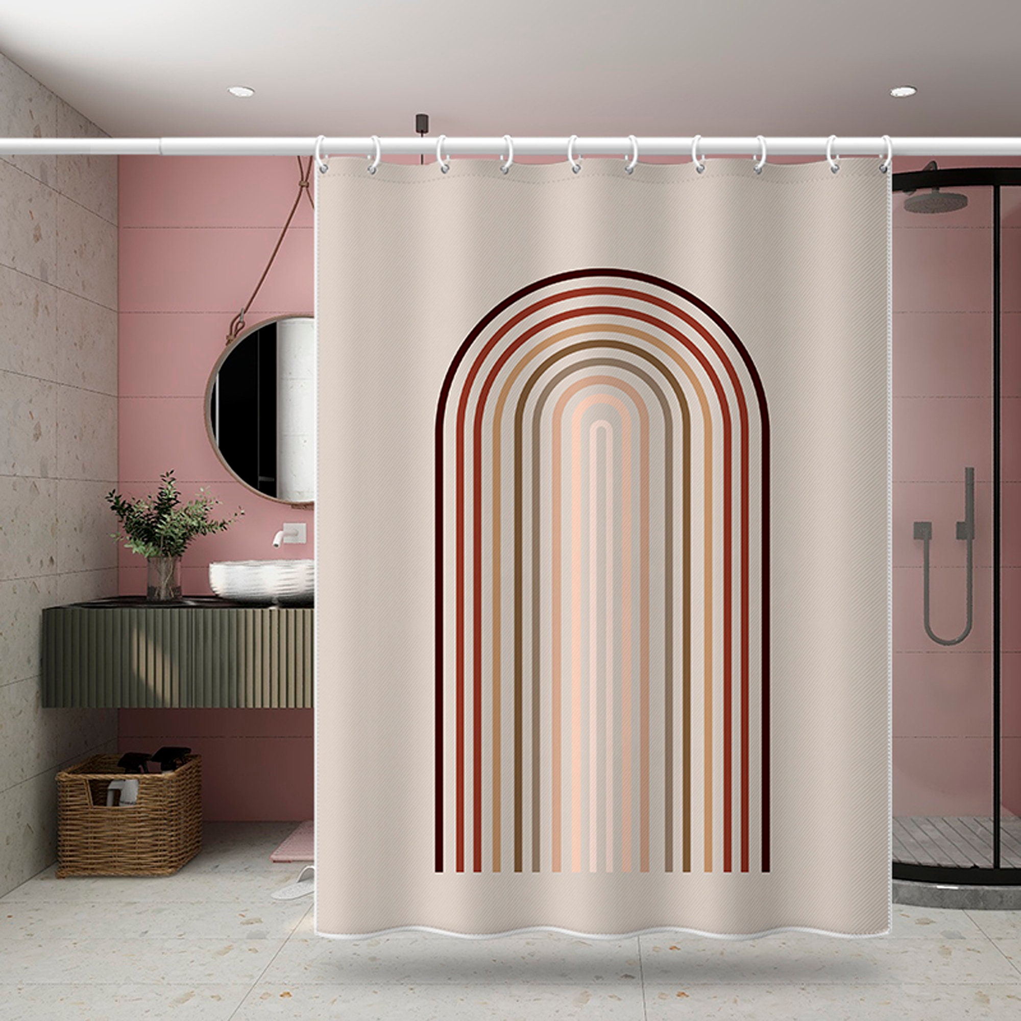 79*71" Bathroom Shower Curtain Polyester Fabric Waterproof Nature Decor 12 