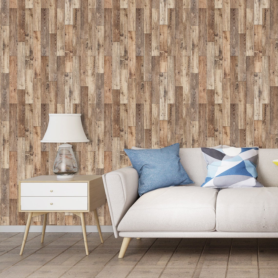 Brown Wood Peel and Stick Wallpaper Vinyl Self-Adhesive Faux | Etsy