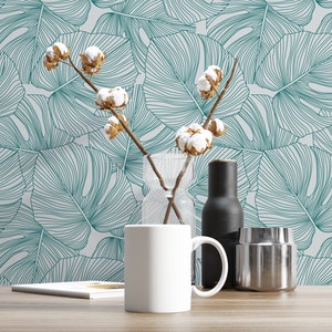 Monstera Leaves Botanical Leaf Peel And Stick Wallpaper Self Adhesive Contact Paper Living Room Wallpaper