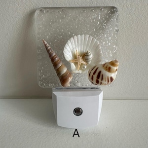 Beach Night Light - Starfish Shells- Resin Ocean Light- Tropical Light- Beach Lovers- Nautical- Ocean Decor- Beach House- Artwork- Gifts