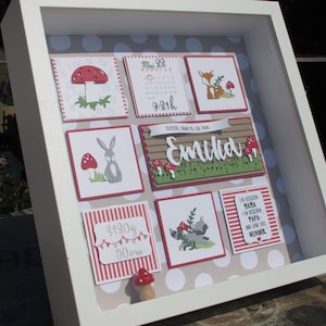 Personalisiertes Geschenk zur Geburt im Rahmen, Babyrahmen, Taufgeschenk, Babyparty, Geschenk zur Geburt personalisiert