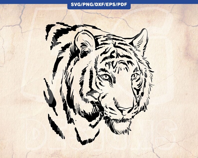 Download Instant Download File Set For Clipart Or Cutting Machines Png And Eps Layered Tiger Cut File Svg Dxf Party Supplies Paper Party Supplies Tripod Ee
