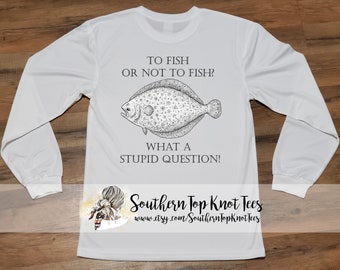 To Gig or Not to Gig Flounder Long Sleeve Performance Shirt