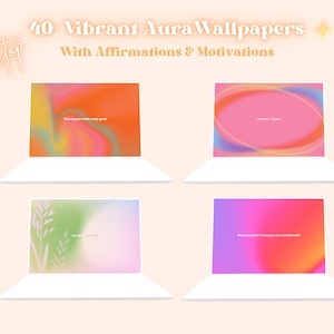 44 Aura Wallpaper Alta qualità 4K Estetica Affermazione Motivazione Sfondi Citazioni Sfondi desktop Vibranti sfondi per MacBook e Windows