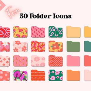 ボヘミアン デスクトップ フォルダ アイコン Mac デスクトップ フォルダ アイコン、ファイル アイコン、美的アイコン、楽しいフォルダ アイコン、レトロでかわいい Mac アイコン