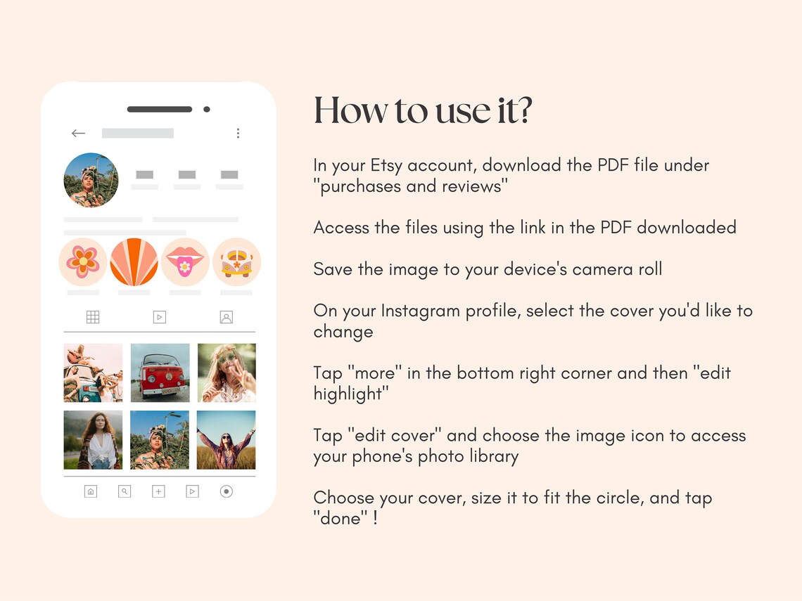 52 Retro Instagram Highlight Cover Icons Groovy Highlight Covers ...