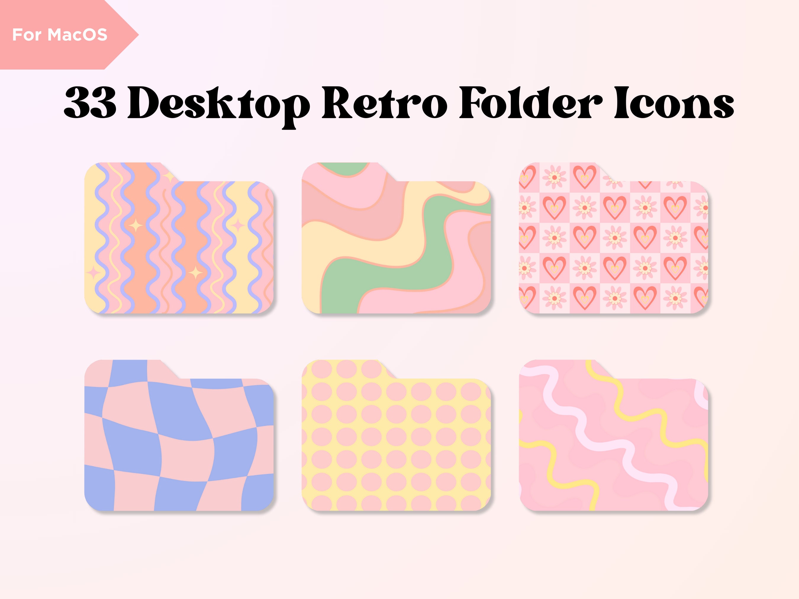 Retro Folder Script Icon 33 Retro Desktop Folder Icons for Mac Desktop Folder Icons, File Icons ...