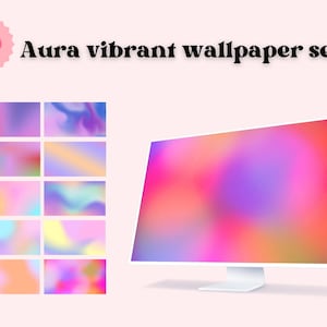 Oltre 50 sfondi Aura Sfondi estetici 4K di alta qualità Sfondi desktop rosa Vibranti sfondi per MacBook e Windows