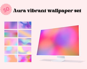 50+Aura Wallpaper High Quality 4K Aesthetic Wallpaper Pink Desktop Wallpapers Vibrant MacBook and Windows Wallpaper