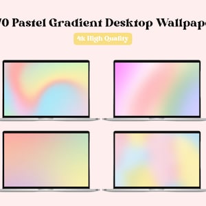 70 sfondi sfumati pastello sfondi 4K estetici di alta qualità con citazioni di aura sfondi per il desktop sfondi pastello per MacBook e Windows