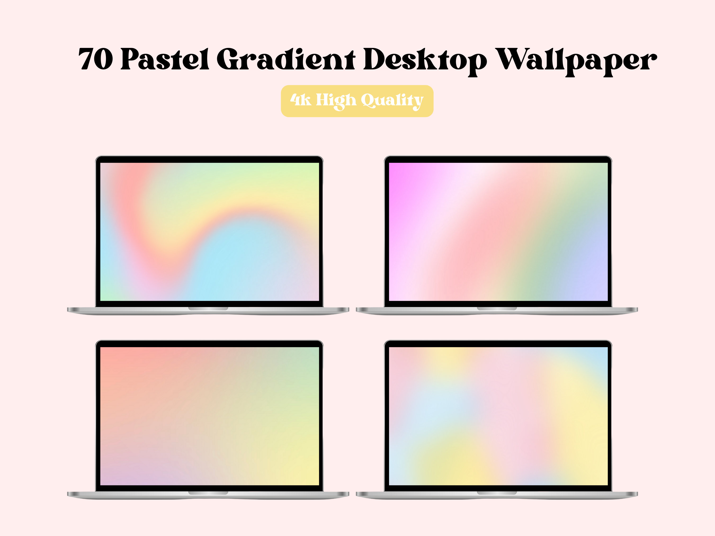 70 Pastel Gradient Wallpaper High Quality 4K Aesthetic Aura Wallpaper Quotes Desktop Wallpapers Pastel MacBook and Windows Wallpaper