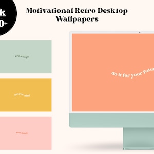 Oltre 50 sfondi estetici minimalisti di alta qualità 4K Affermazioni Motivazione Sfondi con citazioni Sfondi desktop pastello MacBook e Windows