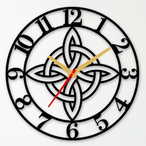 Witches Knot Clock Face, Celtic Knot Laser Cut File SVG PNG DXF (Digital Download)