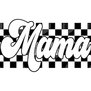 Retro kariert Mama svg, Mama Png, Mom Life svg, Muttertag, Mama T-Shirt. Vektor-Schnittdatei Cricut, Silhouette.