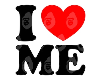 Me amo SVG, Me amo PNG, Me amo Clipart. Archivo de corte vectorial para Cricut y Silhouette.