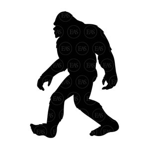 Pie Grande Svg, Pie Grande Svg, Yeti Svg, Sasquatch Svg. Archivo de corte vectorial para Cricut, Silueta, Pegatina, Calcomanía, Vinilo, Pin, Pdf Png Dxf Eps.