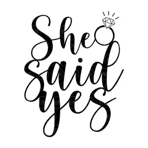 Ze zei ja Svg, Cake Topper Svg, Verloofd Svg, Bruid als Svg, Huwelijk Svg, Bruiloft. Vector gesneden bestand Cricut, silhouet, Pdf Png Dxf.