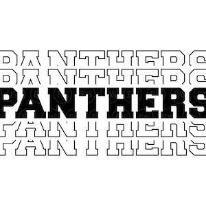 Stacked Panthers Svg, Go Panthers Svg, Run Panthers, Sport Jersey Font, Panthers Team Mascot. Vector Cut file Cricut, Pdf Png Dxf Eps.