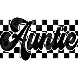 Retro karierte Tante svg, Tante Png, Tante Leben svg, Muttertag, Tante T-Shirt. Vektor-Schnittdatei Cricut, Silhouette.