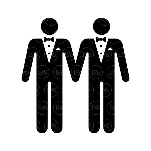 Gay Marriage Svg, Lgbtq Pride, Vector Cut file for Cricut, Silhouette, Sticker, Decal, Vinyl, Stencil, Pin, Pdf Png Dxf Eps