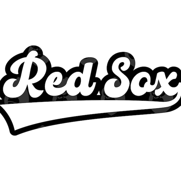 Red Sox Baseball Svg, Red Sox Png, Retro Sports Jersey Font, Red Sox Team, Cheer Mom. Vector Cut file Cricut, Silhouette, Pdf Png Dxf.