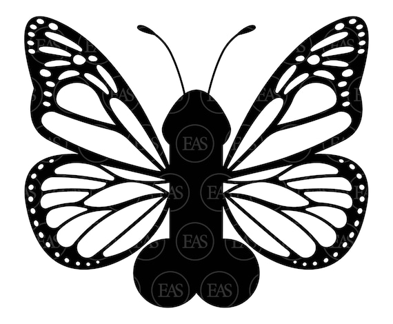 Schmetterling Penis SVG, Penis mit Flgeln. Vektor Clip Art, Cut Datei  Cricut, Silhouette, Pin, Pdf Png Dxf Eps, Aufkleber, Aufkleber, Schablone.  - Etsy.de