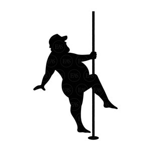 Dicker Sexy kurviger Schmutzfänger Kerl svg, Pole Tänzer, Stripper Fat Chubby Man svg, Trucker Guy. Vektor-Schnittdatei Cricut, Silhouette, Pdf Png Dxf.