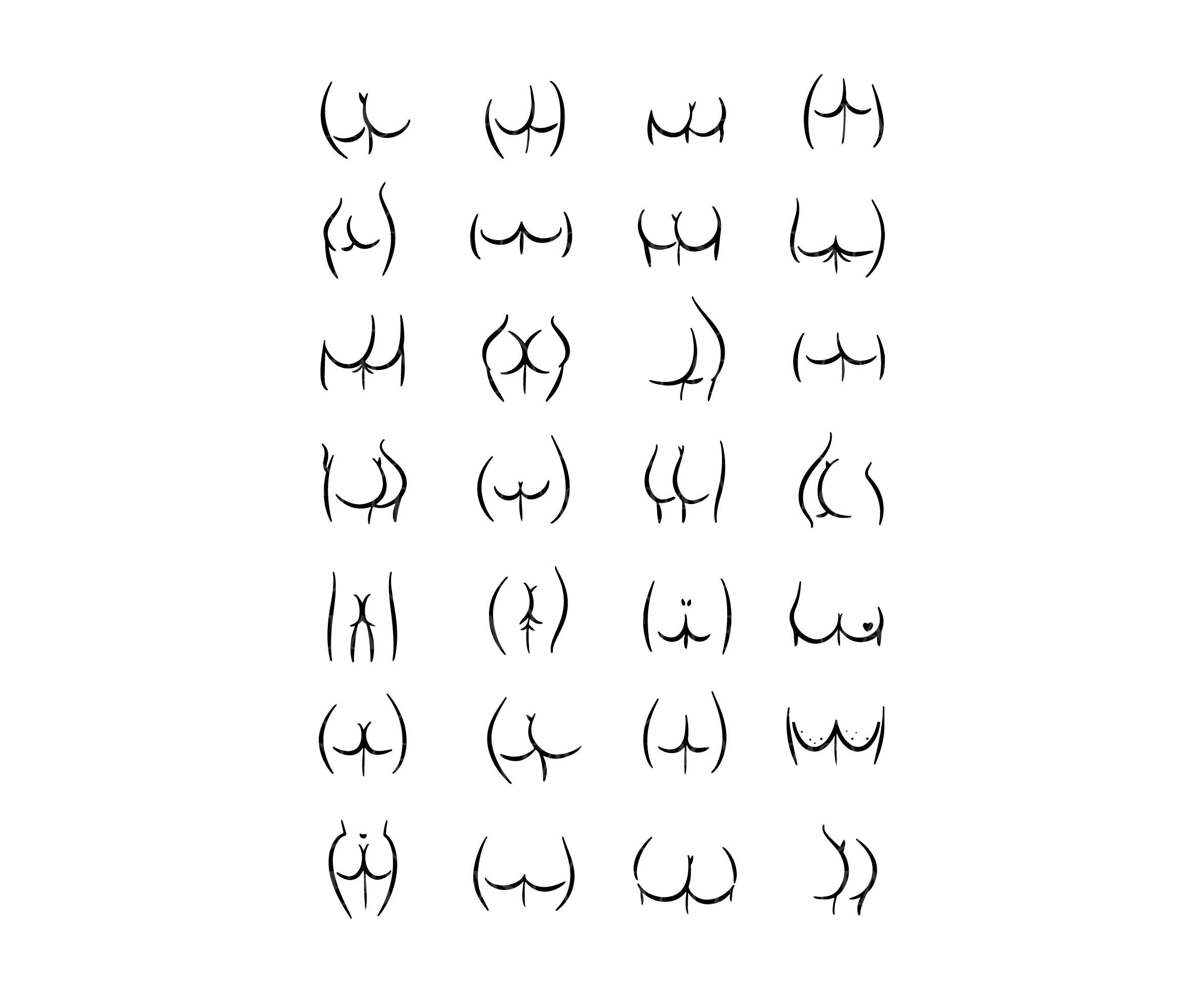 Ass Svg, Butt Svg, Buttocks Svg, Sexy Woman Ass Svg. Vector Cut File ...