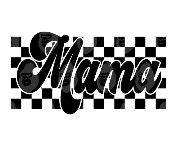 Retro Checkered Mama Svg, Mama Png, Mom Life Svg, Mother's day, Mama T Shirt. Vector Cut file Cricut, Silhouette.