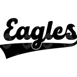 Águilas Svg, Águilas Png, Go Eagles Svg, Equipo Eagles, Fuente Retro Vintage. Archivo de corte vectorial Cricut, Silueta, Pegatina, Pdf Png Dxf.