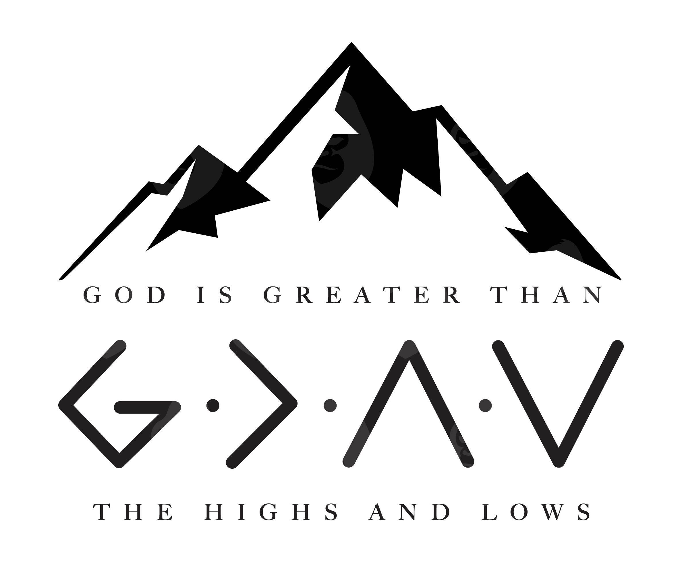 Dios es más grande que los altos y bajos Svg, versículo bíblico