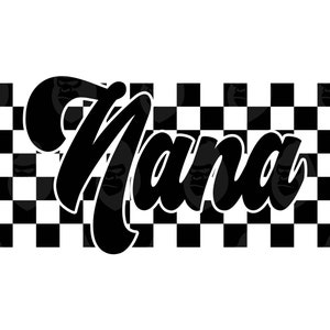 Nana a cuadros retro Svg, Nana Png, abuela, vida de abuela Svg, día de la madre, camiseta de abuela, Mimi. Archivo de corte vectorial Cricut, Silhouette.