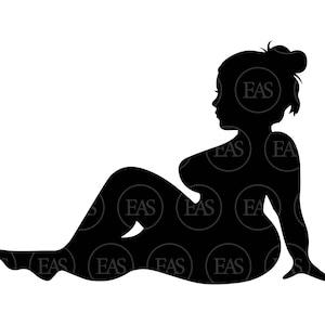 Dikke bochtige spatlap meisje Svg, rommelig broodje Svg, mollig Trucker meisje Svg. Vector gesneden bestand Cricut, silhouet, Pdf Png Dxf Eps, Sticker, sticker.